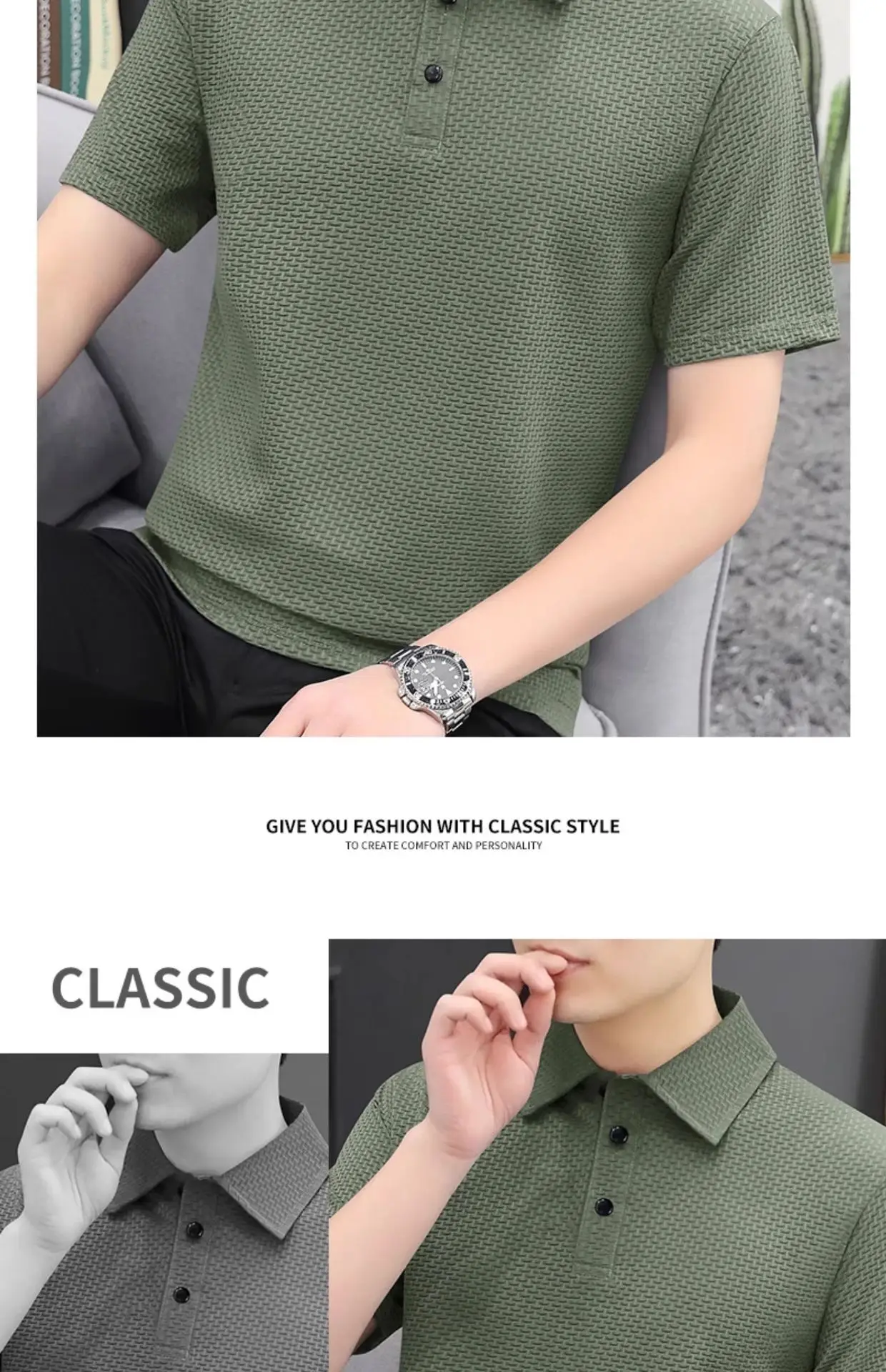 Ice Silk Bamboo Men's Polo Shirt 2025 Summer New Style — feature 28