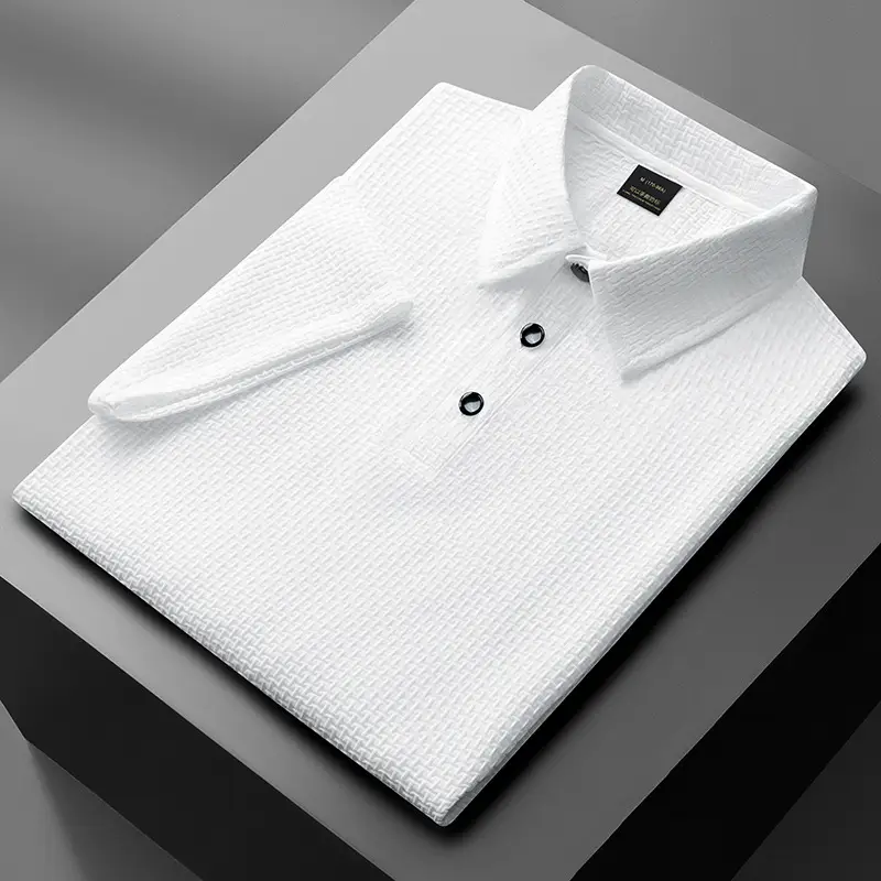 Ice Silk Bamboo Men's Polo Shirt 2025 Summer New Style - Image 2