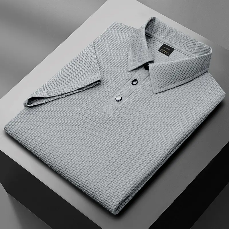 Ice Silk Bamboo Men's Polo Shirt 2025 Summer New Style - Image 3