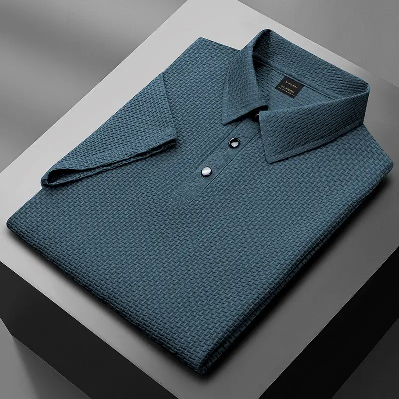 Ice Silk Bamboo Men's Polo Shirt 2025 Summer New Style - Image 7
