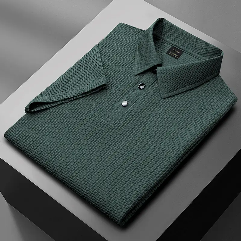 Ice Silk Bamboo Men's Polo Shirt 2025 Summer New Style - Image 8