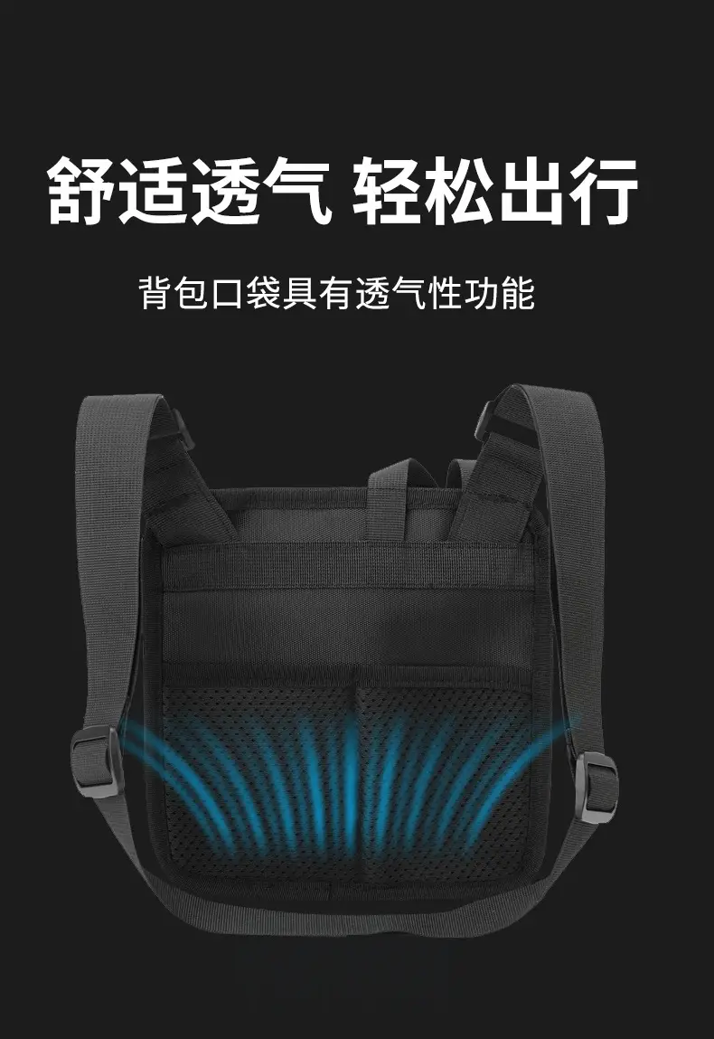 Men's Oxford Cloth Crossbody Bag Tactical Backpack — feature 12