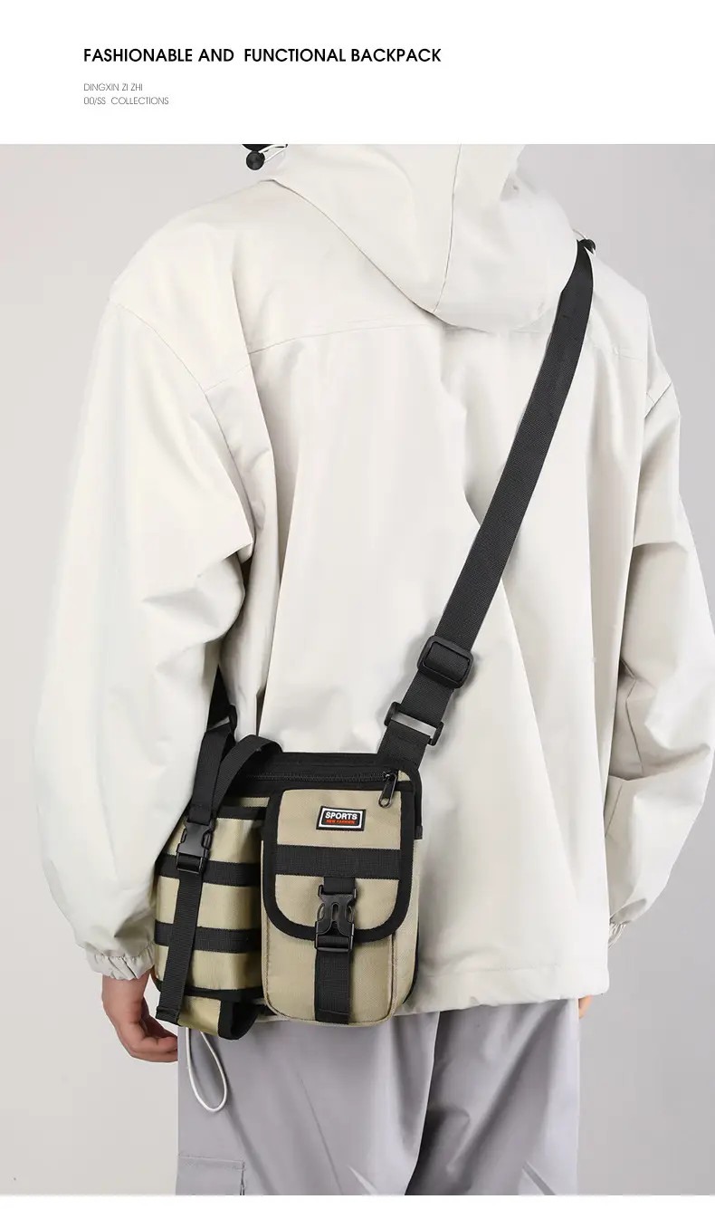 Men's Oxford Cloth Crossbody Bag Tactical Backpack — feature 13