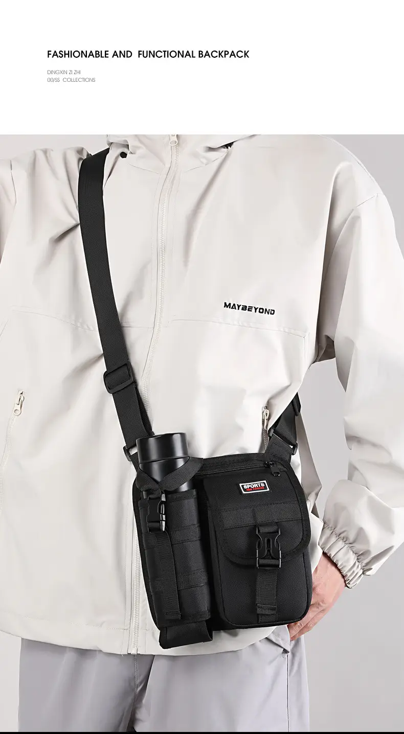 Men's Oxford Cloth Crossbody Bag Tactical Backpack — feature 15