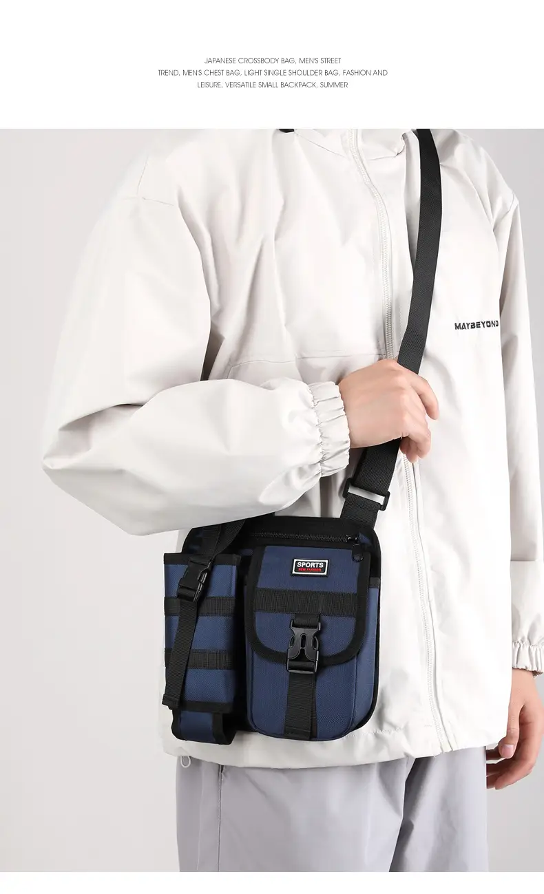 Men's Oxford Cloth Crossbody Bag Tactical Backpack — feature 18