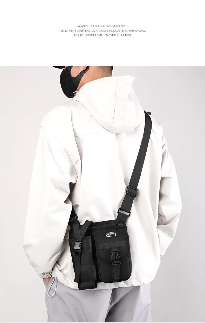 Men's Oxford Cloth Crossbody Bag Tactical Backpack — feature 19