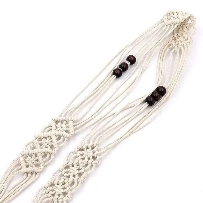 Vintage Handwoven Wide Belt Women's Skirt with Tassels