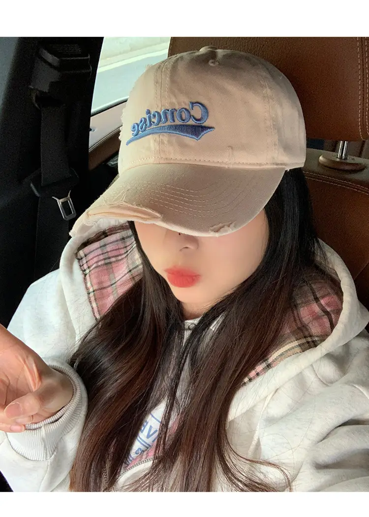 Women's Green Embroidered Baseball Cap Wide Brim — feature 10