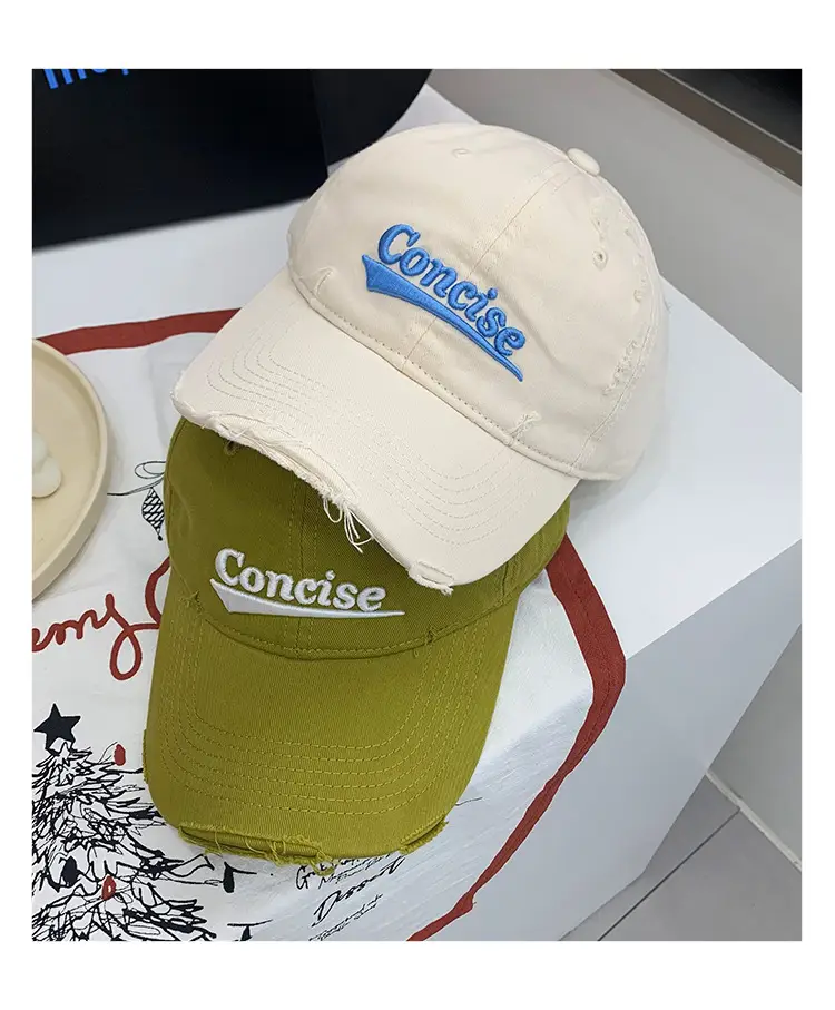 Women's Green Embroidered Baseball Cap Wide Brim — feature 12