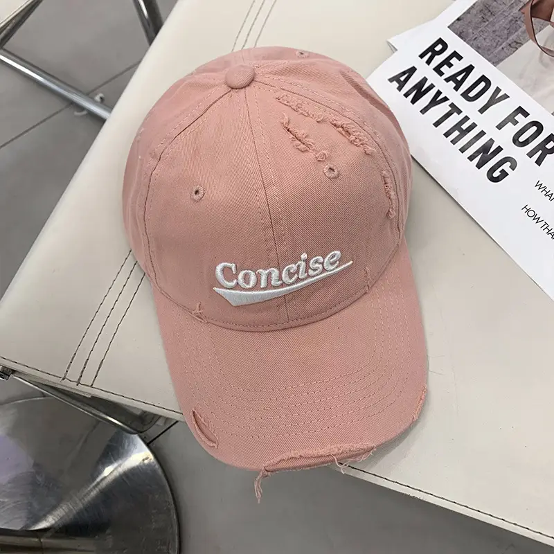 Women's Green Embroidered Baseball Cap Wide Brim - Image 2