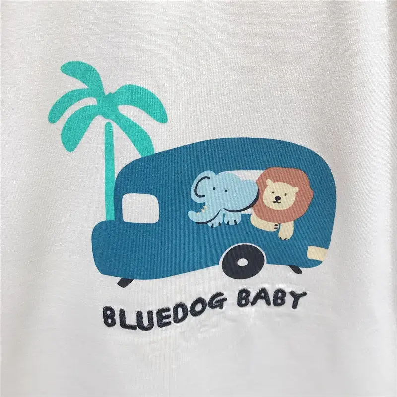 Kids Cotton Sleeveless T-Shirt with "MS442104" Embroidery — feature 20