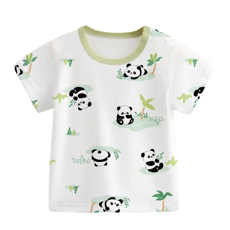 Baby Dinosaur Printed Cotton T-Shirt Blue White - Image 15