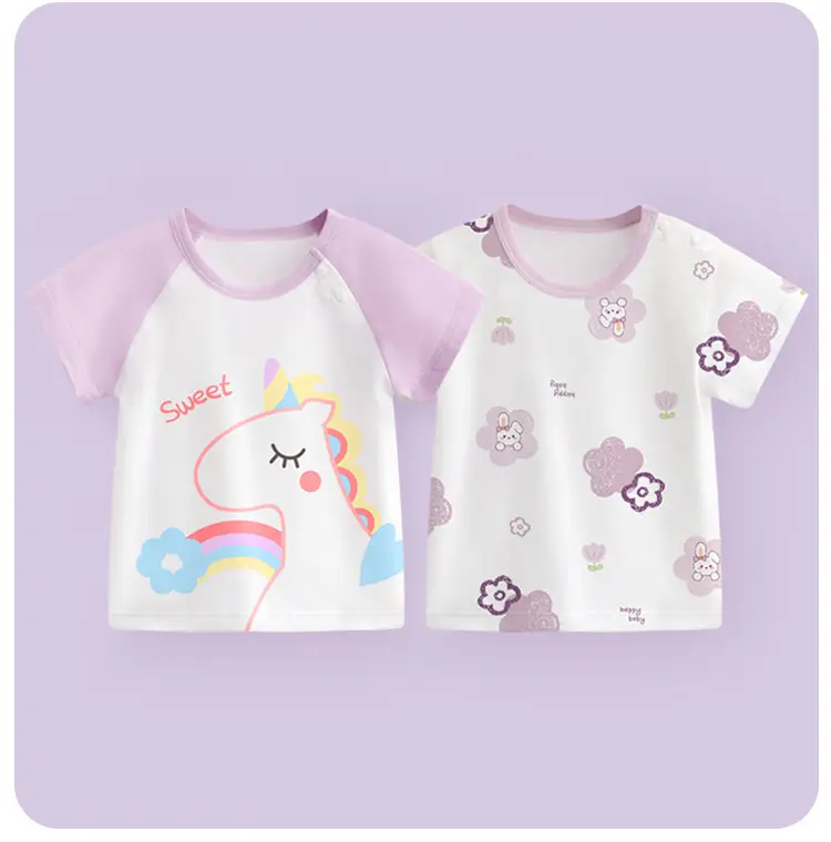 Baby Dinosaur Printed Cotton T-Shirt Blue White — feature 19