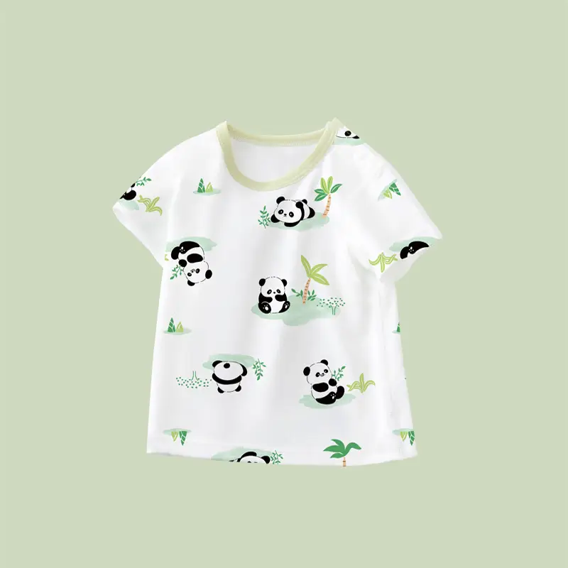 Baby Dinosaur Printed Cotton T-Shirt Blue White - Image 2