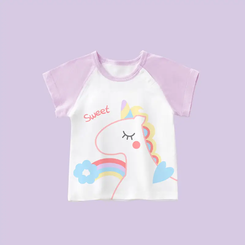 Baby Dinosaur Printed Cotton T-Shirt Blue White - Image 3