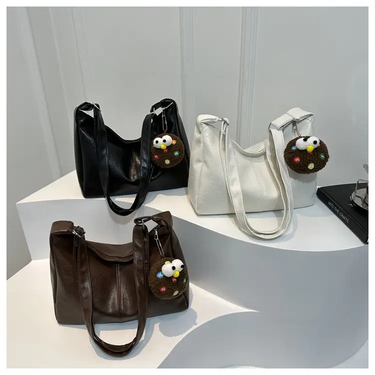 White PU Shoulder Bag for Women 2024 Spring - Image 5