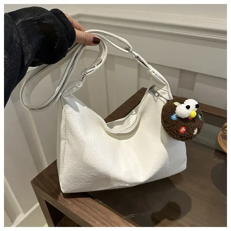 White PU Shoulder Bag for Women 2024 Spring - Image 6