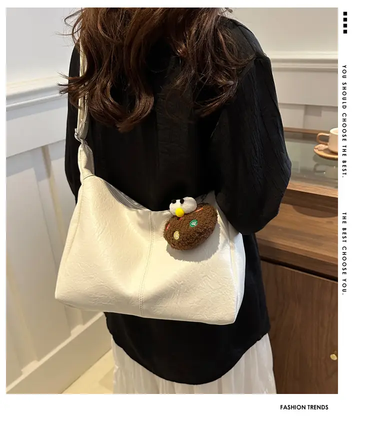 White PU Shoulder Bag for Women 2024 Spring — feature 2