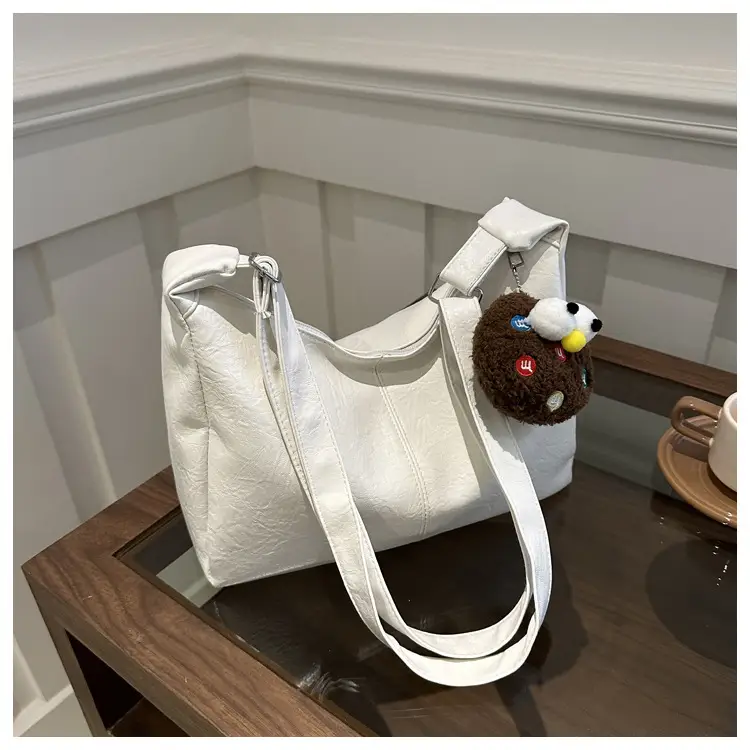 White PU Shoulder Bag for Women 2024 Spring - Image 2