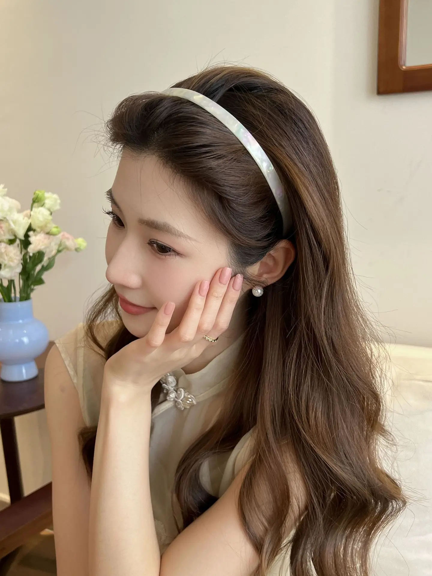 Women Acetate Hair Band with White Headband 2024 — feature 5