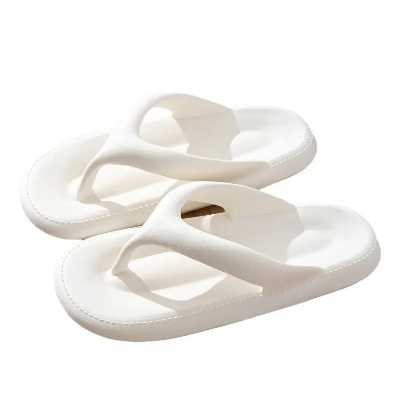 Summer Indoor Home Slippers for Women, Non-Slip, Suitable for Outdoor Wear, Flip-Flops for Couples, Toe-Clamping Style, Can Be Worn Outside