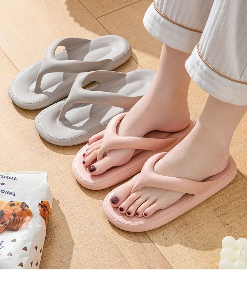 Summer Indoor Home Slippers for Women, Non-Slip, Suitable for Outdoor Wear, Flip-Flops for Couples, Toe-Clamping Style, Can Be Worn Outside — feature 14