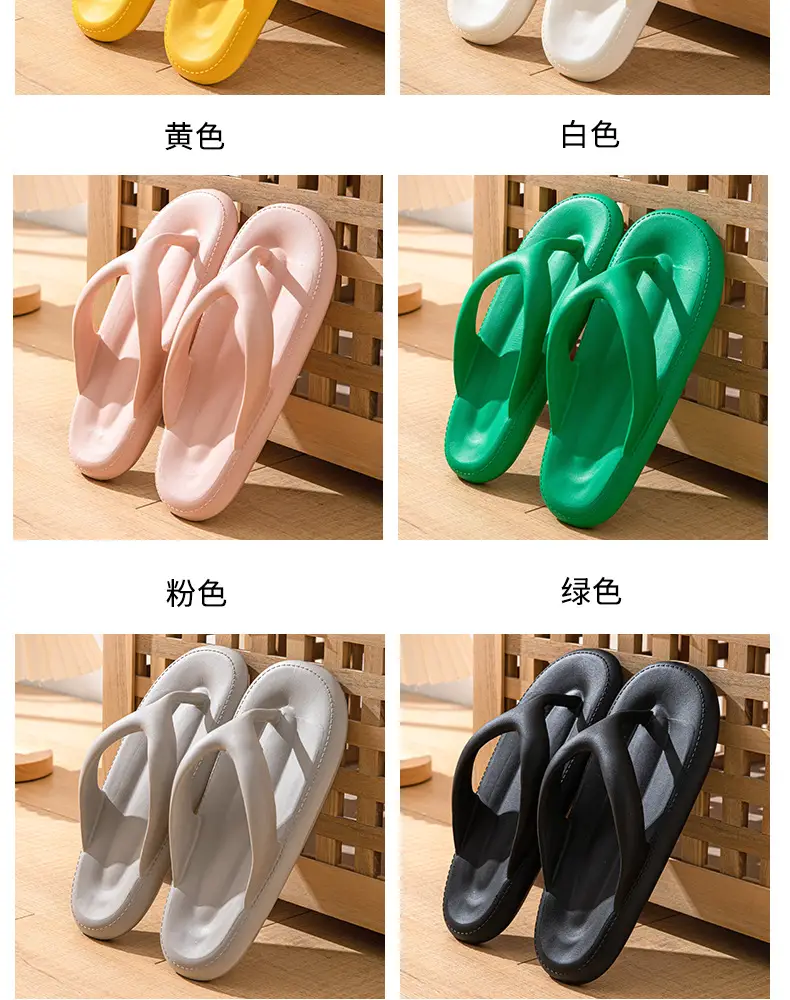 Summer Indoor Home Slippers for Women, Non-Slip, Suitable for Outdoor Wear, Flip-Flops for Couples, Toe-Clamping Style, Can Be Worn Outside — feature 9
