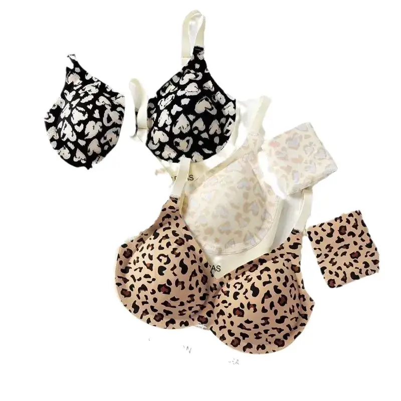 Spring 2024 Leopard Print Back Push-Up Vest Underwear - Image 13