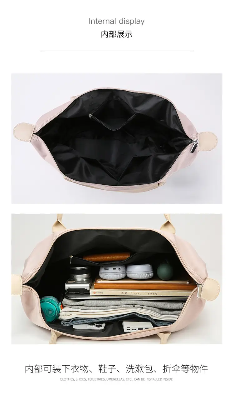 Green Large Capacity Travel Bag with Handles — feature 29