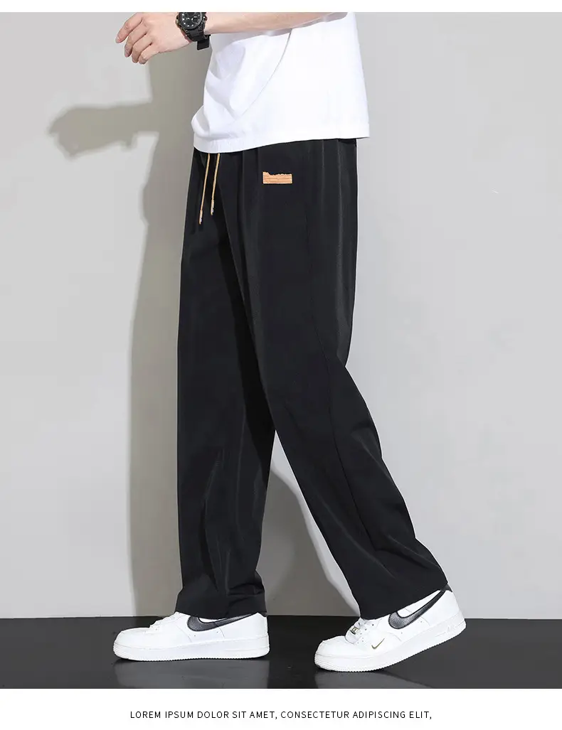Men's Ice Silk Thin Summer Pants Loose Wide Leg Dipper — feature 15