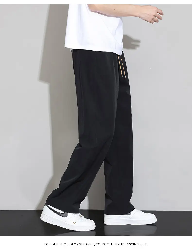 Men's Ice Silk Thin Summer Pants Loose Wide Leg Dipper — feature 16