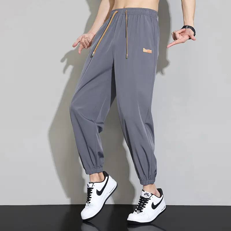 Men's Ice Silk Thin Summer Pants Loose Wide Leg Dipper - Image 4