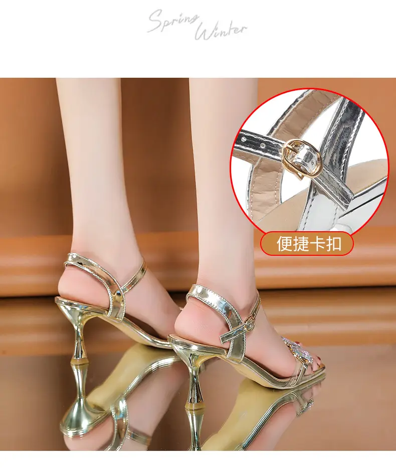 Women Rhinestone Stiletto Heels Summer 2025 — feature 4
