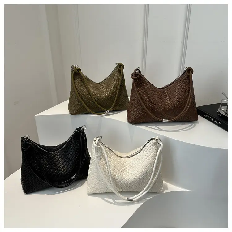 White Woven Women's Large Capacity Handbag — feature 16