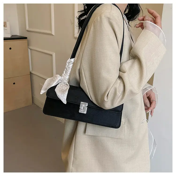Pink Silk Scarf Shoulder Bag for Women 2024 Spring Summer — feature 17