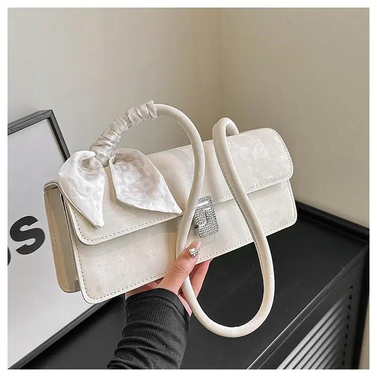 Pink Silk Scarf Shoulder Bag for Women 2024 Spring Summer — feature 23