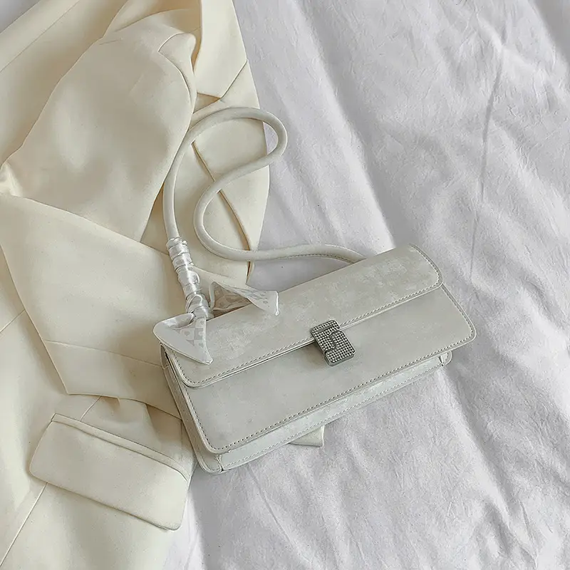 Pink Silk Scarf Shoulder Bag for Women 2024 Spring Summer - Image 2