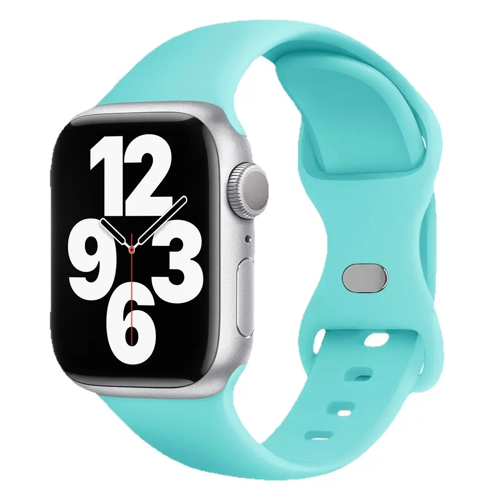 Suitable for applewatch Apple Watch with iwatch9875 Generation SE Sport Silicone Breathable Butterfly Buckle Watch