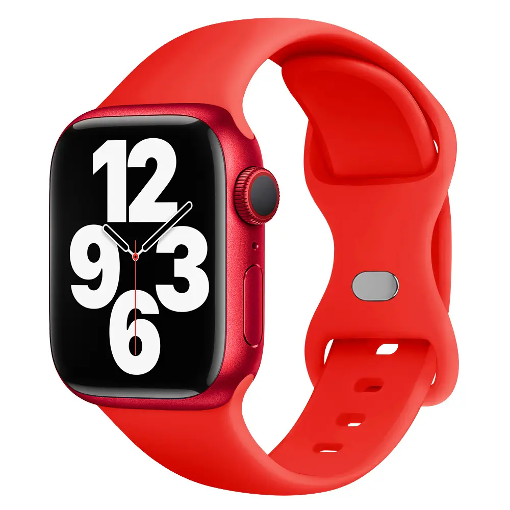 Suitable for applewatch Apple Watch with iwatch9875 Generation SE Sport Silicone Breathable Butterfly Buckle Watch