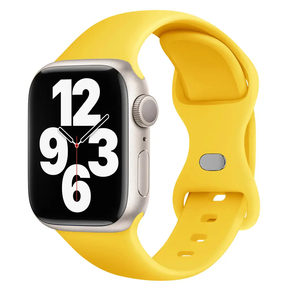 Suitable for applewatch Apple Watch with iwatch9875 Generation SE Sport Silicone Breathable Butterfly Buckle Watch