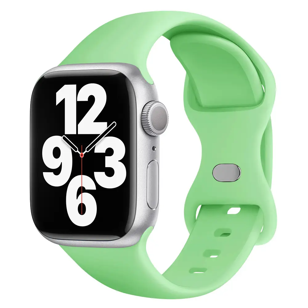 Suitable for applewatch Apple Watch with iwatch9875 Generation SE Sport Silicone Breathable Butterfly Buckle Watch