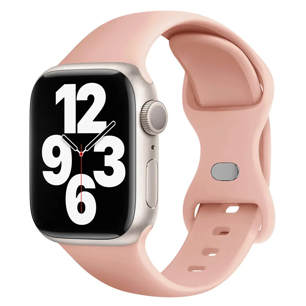 Suitable for applewatch Apple Watch with iwatch9875 Generation SE Sport Silicone Breathable Butterfly Buckle Watch