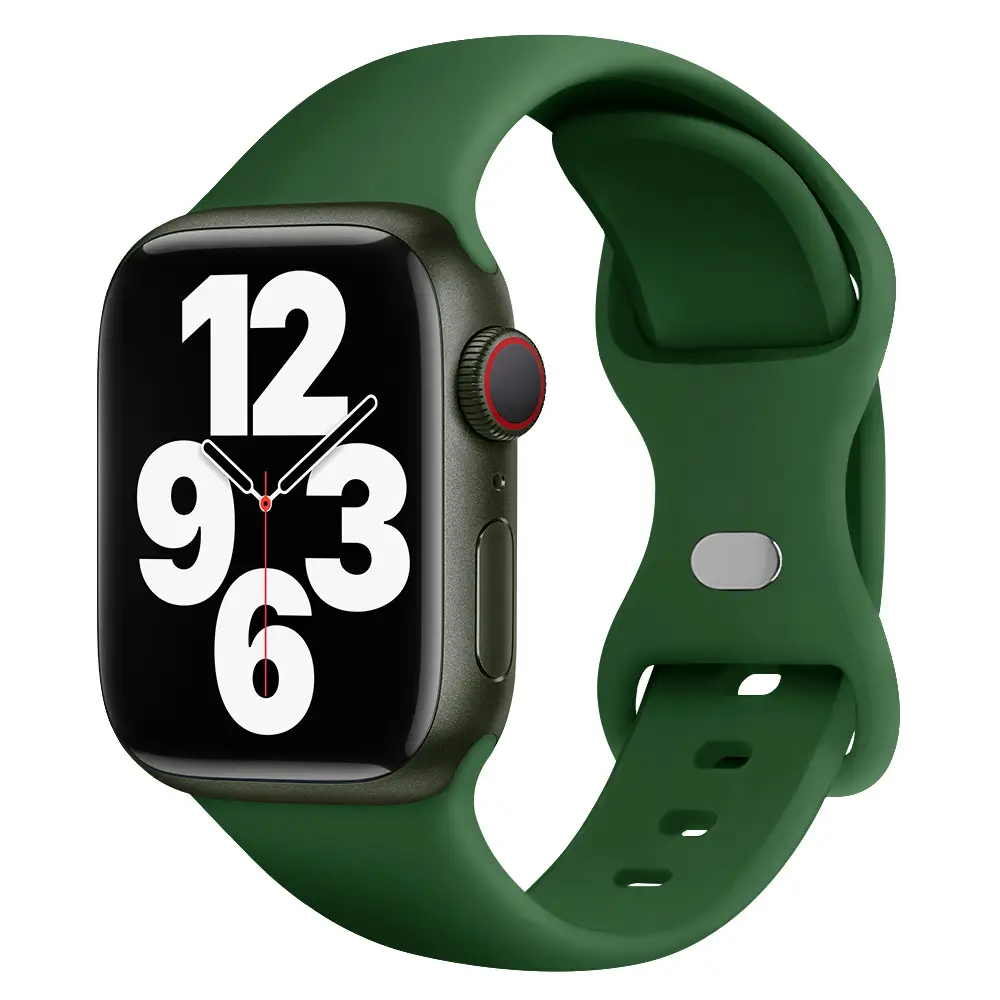 Suitable for applewatch Apple Watch with iwatch9875 Generation SE Sport Silicone Breathable Butterfly Buckle Watch