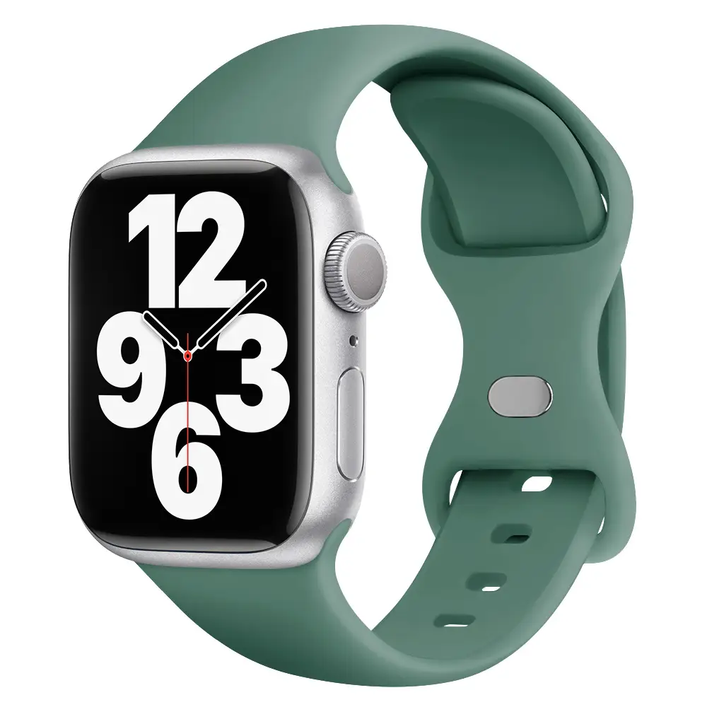 Suitable for applewatch Apple Watch with iwatch9875 Generation SE Sport Silicone Breathable Butterfly Buckle Watch