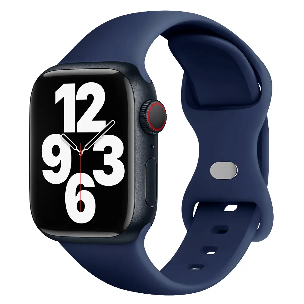 Suitable for applewatch Apple Watch with iwatch9875 Generation SE Sport Silicone Breathable Butterfly Buckle Watch
