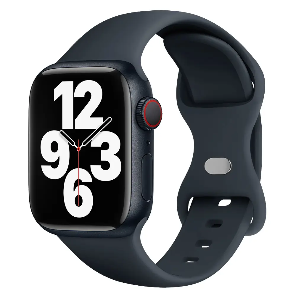 Suitable for applewatch Apple Watch with iwatch9875 Generation SE Sport Silicone Breathable Butterfly Buckle Watch