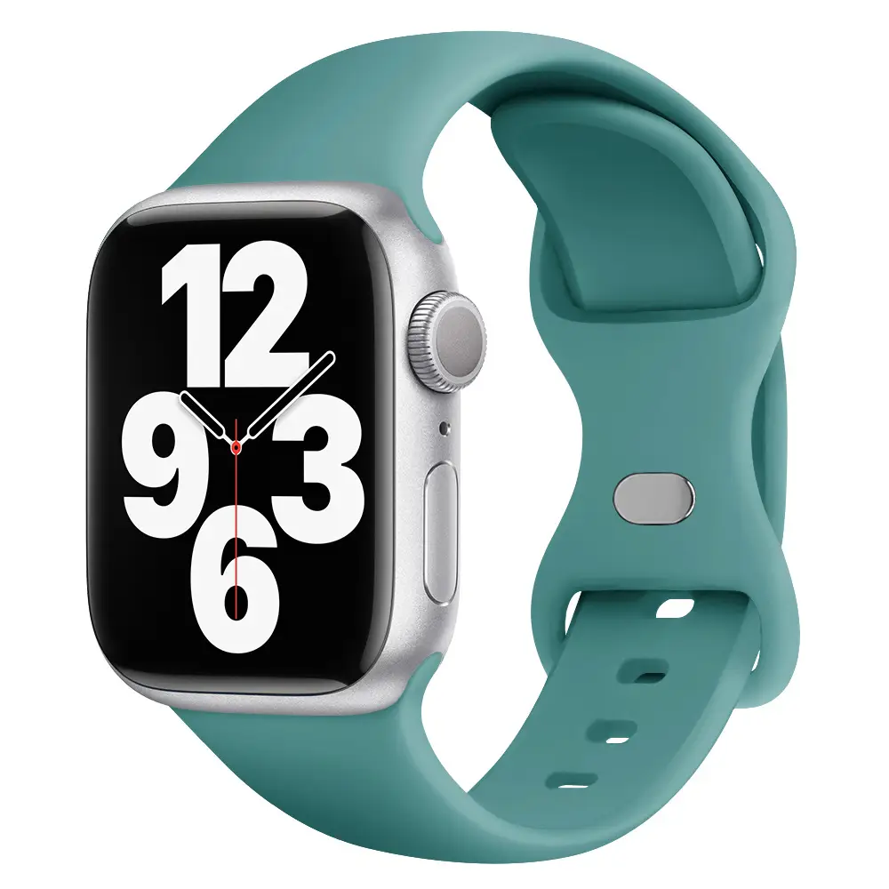 Suitable for applewatch Apple Watch with iwatch9875 Generation SE Sport Silicone Breathable Butterfly Buckle Watch