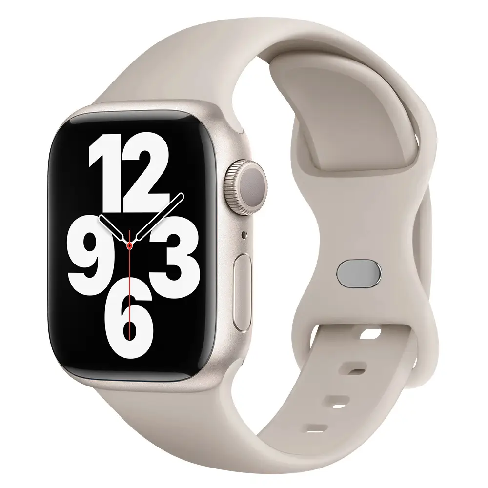 Suitable for applewatch Apple Watch with iwatch9875 Generation SE Sport Silicone Breathable Butterfly Buckle Watch