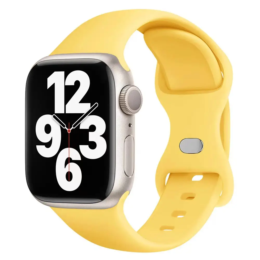 Suitable for applewatch Apple Watch with iwatch9875 Generation SE Sport Silicone Breathable Butterfly Buckle Watch