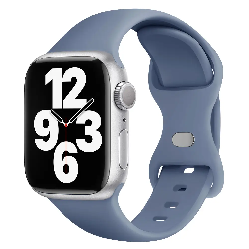 Suitable for applewatch Apple Watch with iwatch9875 Generation SE Sport Silicone Breathable Butterfly Buckle Watch